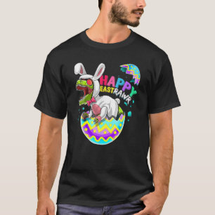Camiseta Happy Eastrawawr T Rex Dinosaur Easter Bunny Egg K