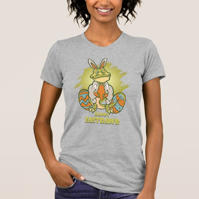 Camiseta Happy Eastrawr | Ajustado fino feminino (Frente)