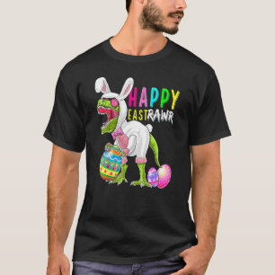 Camiseta Happy Eastrawr Bunny T Rex Dinossaur Páscoa 2022 C