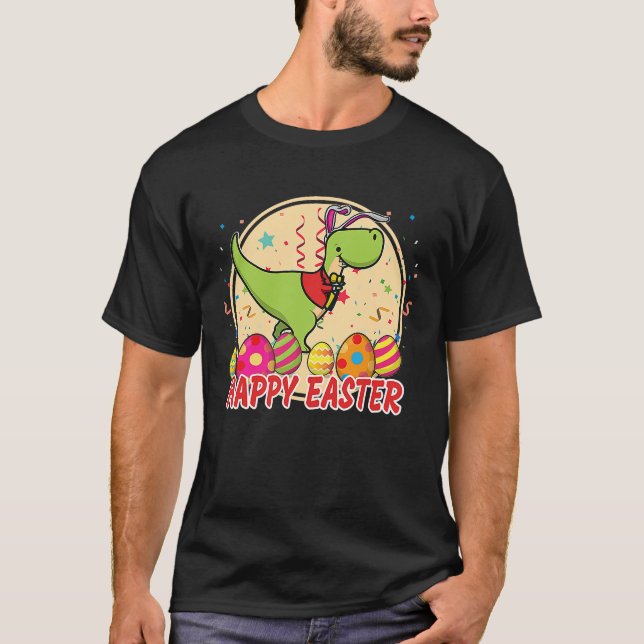 Camiseta Happy Eastrawr Rex Dinosaur Easter Bunny Dino Todd (Frente)