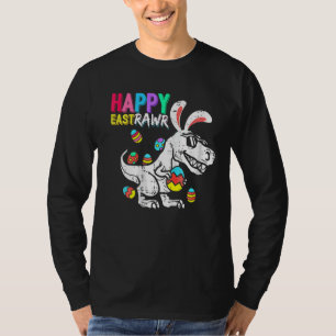 Camiseta Happy Eastrawr Rex Dinosaur Easter Bunny Egg Costu