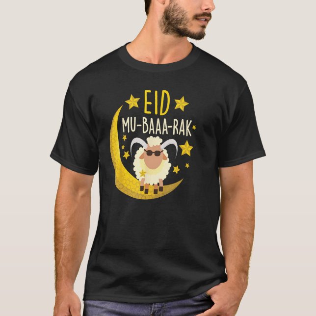 Camiseta Happy Eid Mubarak for Muslim Funny Sheep Eid Al Ad (Frente)