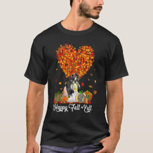 Camiseta Happy Fall Y Shih Tzu Autumn Pumpkins