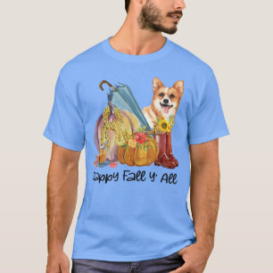 Camiseta Happy Fall Yall Welsh Corgi Dog Lover Pumpkin Than