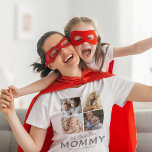 Camiseta Happy Family Photo Mommy<br><div class="desc">Cute mom t-shirt featuring 4 precious family photos,  the words "we love you mommy",  and the kids names. Perfect for any special occasions,  birthdays,  christmas,  or mother's day! Photo tip: Crop your photos into squares before uploading ensuring subject is in the centre for best results.</div>