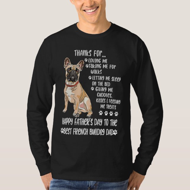 Camiseta Happy Father's Day 2021 French Bulldog Dad dog (Frente)