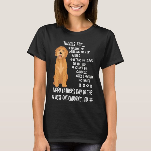 Camiseta Happy Father's Day 2021 Goldendoodle Dad dog (Frente)