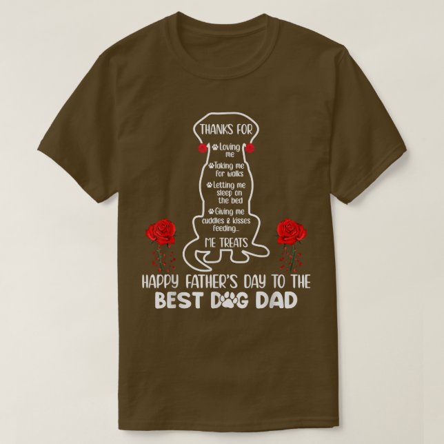 Camiseta Happy Father's Day Best Dog Dad Funny Dog Dad  (Frente do Design)