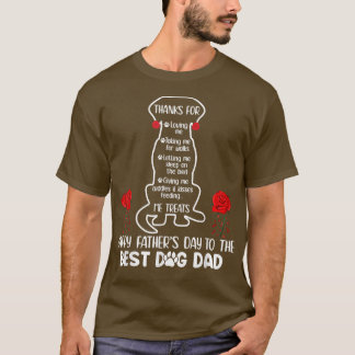 Camiseta Happy Father's Day Best Dog Dad Funny Dog Dad 