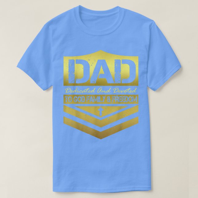 Camiseta Happy Father's Day Dad Dedicated And Ded  (Frente do Design)