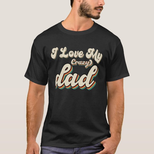 Camiseta Happy father's Day Retro Groovy Cute for Man and F (Frente)