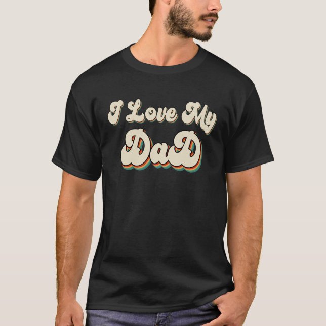 Camiseta Happy Father's Day Retro Groovy Cute for Men Dad G (Frente)