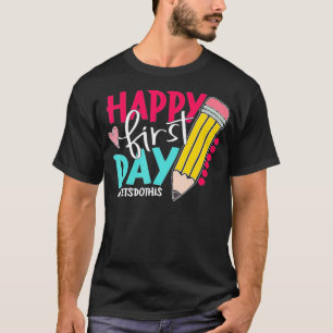 Camiseta Happy First Day Lets Do This Welcome Back To Schoo