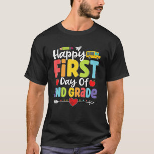 Camiseta Happy First Day Of 2nd Grade Teacher Student Kid