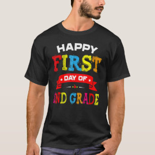 Camiseta Happy First Day Of 2nd Grade Teacher Students Kids