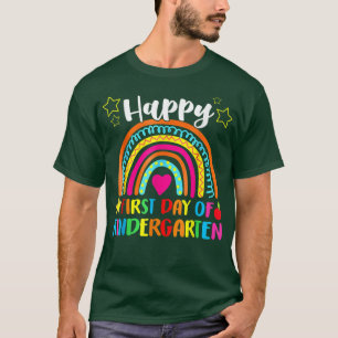 Camiseta Happy First Day Of Kindergarten School Teacher Rai