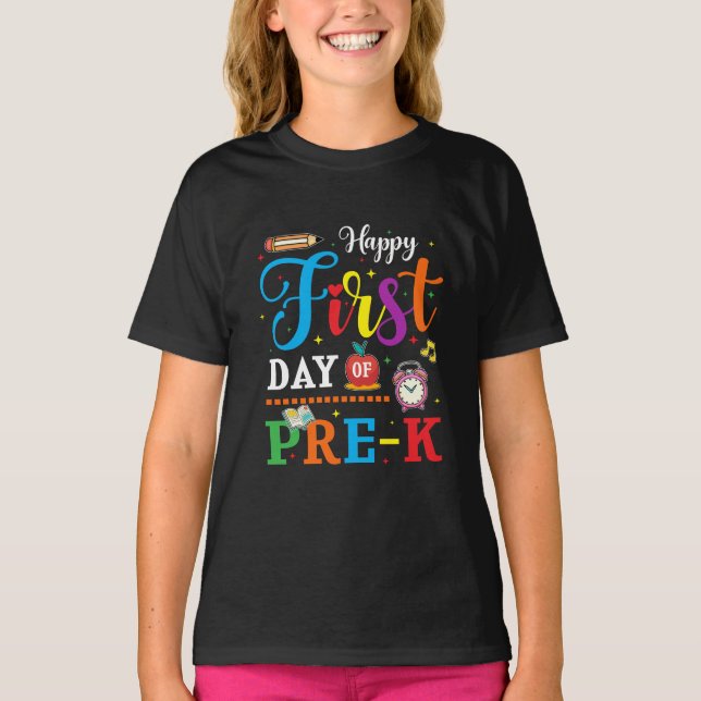Camiseta Happy First Day of School T shirt (Frente)