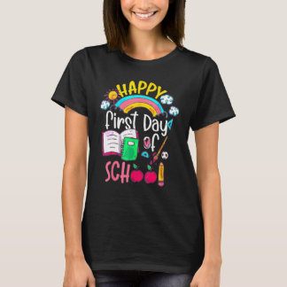 Camiseta Happy First Day Of School Teacher Students Back To