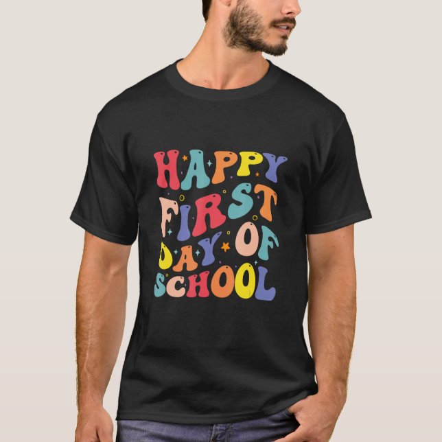 Camiseta Happy First Day of School  Welcome Back To School (Frente)