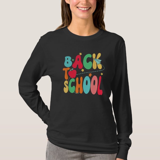 Camiseta Happy First Day Of School Welcome Back To School S (Frente)