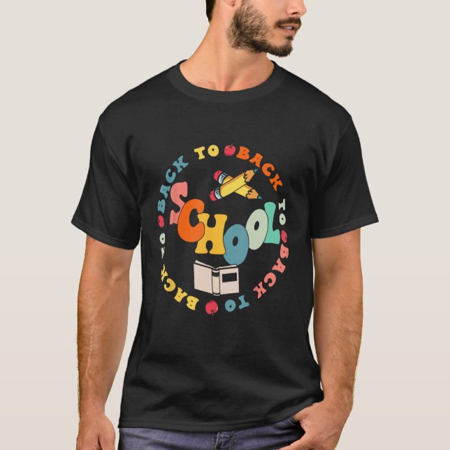 Camiseta Happy First Day Of School Welcome Back To School S (Frente)