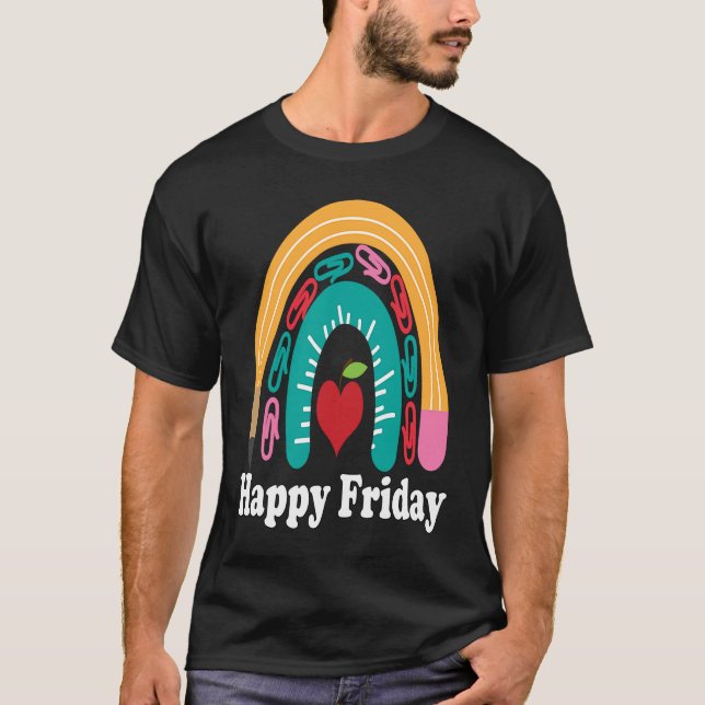 Camiseta Happy Friday Classroom Weekend Teacher Women's (Frente)