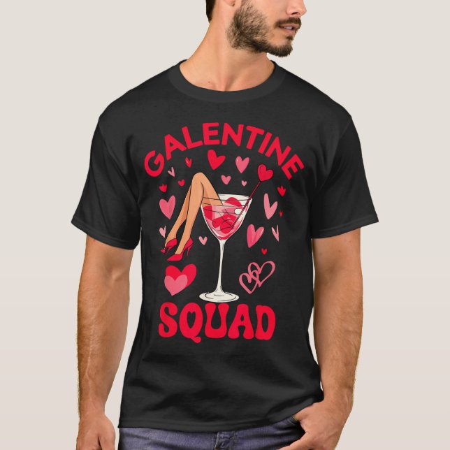 Camiseta Happy Galentines Squad Valentine's Girls Day Febru (Frente)