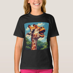Camiseta Happy Giraffe Pixel Art T-Shirt