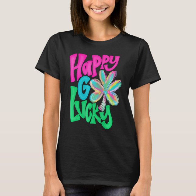 Camiseta Happy Go Lucky Color Shamrock Iri (Frente)
