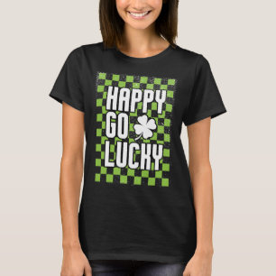 Camiseta Happy Go Lucky Dia de São Patrício Verificado