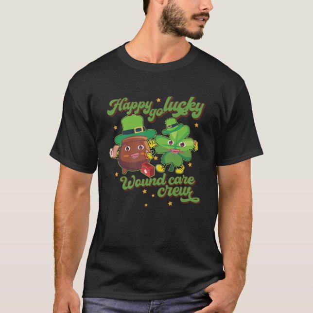 Camiseta Happy Go Lucky Wound Care Rua Patrick Day (Frente)