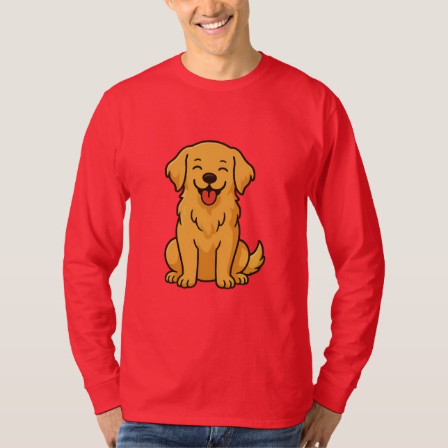 Camiseta Happy Golden Retriever Dog – Cute Funny Pets (Frente)