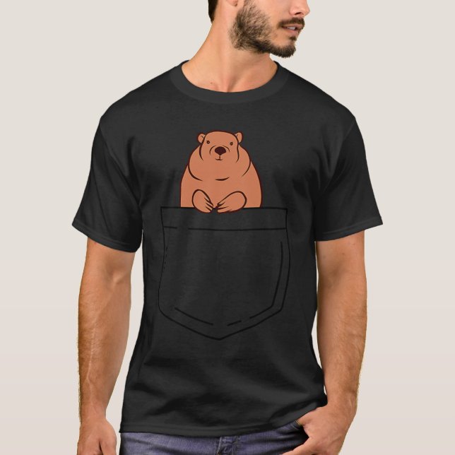 Camiseta Happy Groundhog Day Pocket Groundhog (Frente)