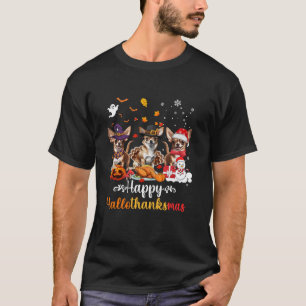 Camiseta Happy Hallothanksmas Chihuahua Dog Halloween Chris