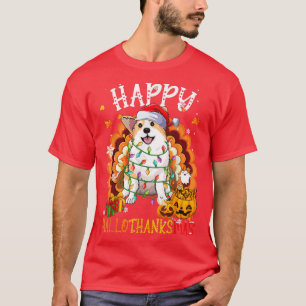 Camiseta Happy Hallothanksmas Corgi Thanksgiving Xmas 