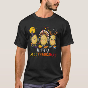 Camiseta Happy Hallothanksmas Cute Spud Potato Halloween xm