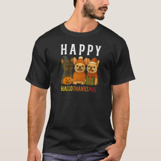 Camiseta Happy Hallothanksmas Frenchie Cute French Bulldog