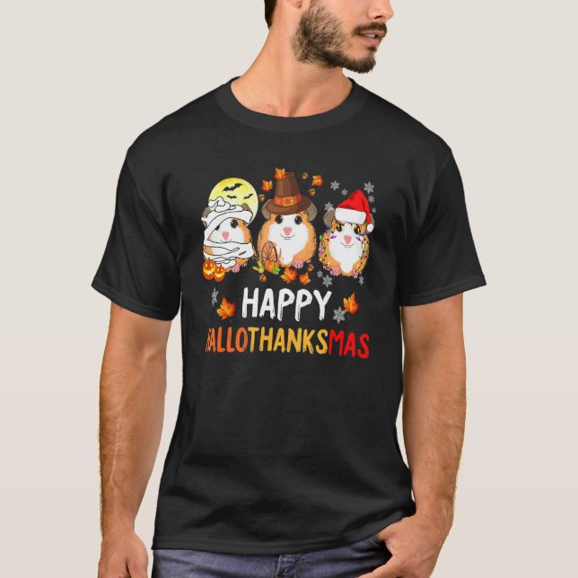 Camiseta Happy Hallothanksmas Guiné Pigs (Frente)
