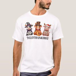 Camiseta Happy Hallothanksmas Highland Cow