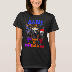 Camiseta Happy Hallothanksmas Llama Bruxas do outono do Nat