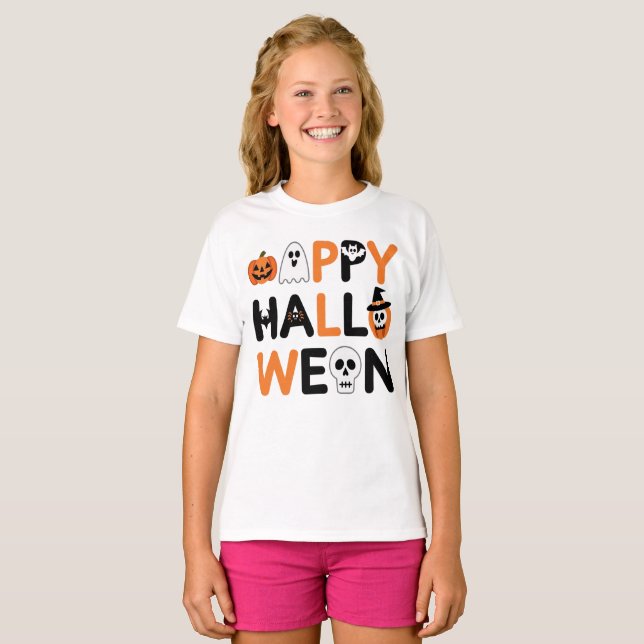 Camiseta Happy halloween  (Frente Completa)