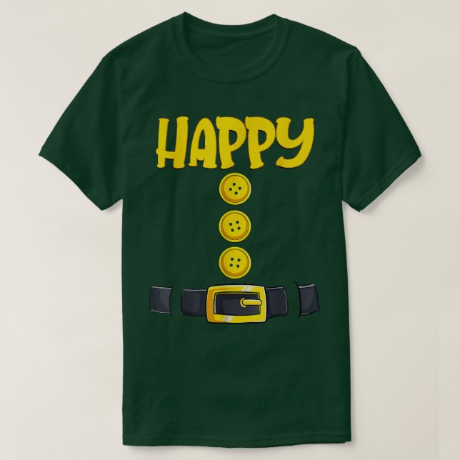 Camiseta Happy Halloween Dwarf Costume Color Matching  (Frente do Design)