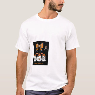 Camiseta Happy Halloween – fantômes café mignons