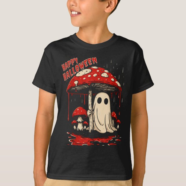 Camiseta Happy Halloween Ghost  (Frente)