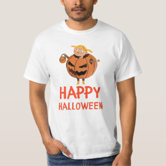 Camiseta Happy Halloween Kid in Pumpkin Costume T-Shirt