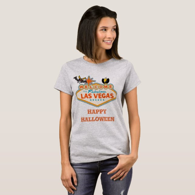 Camiseta Happy Halloween Las Vegas Style (Frente Completa)