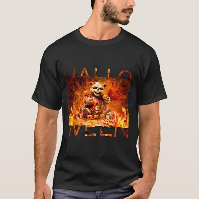 Camiseta Happy Halloween: Party Night 2024 #1 Herren Tshirt (Frente)