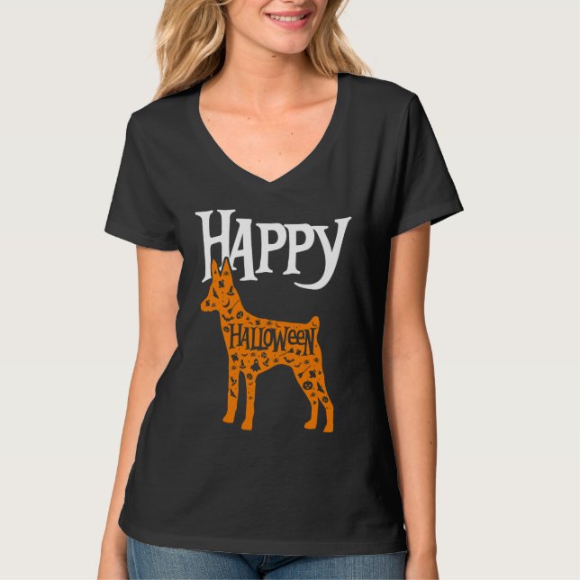 Camiseta Happy Halloween Toy Fox Terrier (Frente)