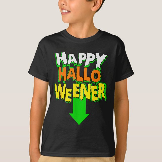 Camiseta Happy Halloweener _ Funny Halloween  (Frente)