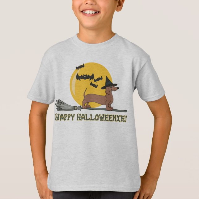Camiseta Happy Halloweenie Shirt (Frente)